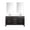 Black Oak, variant on Laurel 20 in W Brown Oak Single Bath Vanity Acrylic Countertop, 18 in Mirror & Faucet Set