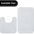 thumbnail image 2 of Homore Bathroom Rugs Sets, Luxury Bath Mat Set Anti-Slip Bath Rug and U-Shaped Toilet Mat White, 2 of 6