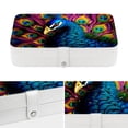 thumbnail image 4 of Peacock Bracelet Holder Jewelry Box Organizer PU Leather with Removable Compartment Portable, 4 of 6