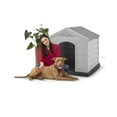 thumbnail image 2 of Casa Casita Hogar Refugio Interior Exterior Mascota Perro Ideal Raza Mediana Grande Plástica Resistente Confortable RIMAX, 2 of 7