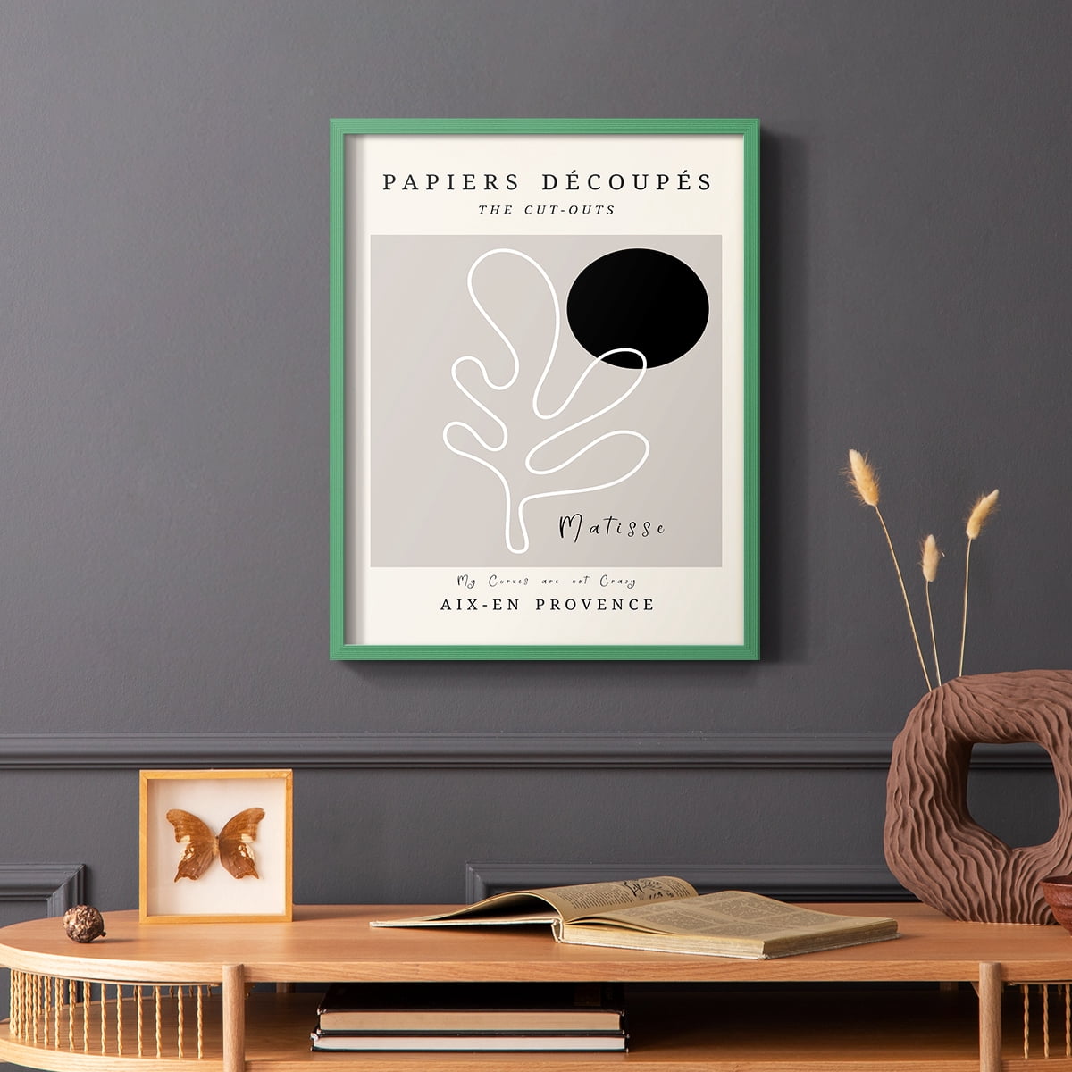 Matisse CCCLXXIII in Green Solid Wood 8 x 10 Framed Print