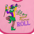 thumbnail image 4 of Inktastic Let the Good Times Roll Mardi Gras Jester Boys or Girls Baby Bib, 4 of 4