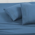 thumbnail image 6 of Pillowcases 2 Pack King Embroidered Super Soft Brushed Microfiber Solid - Denim, 6 of 7