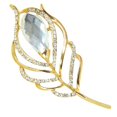 thumbnail image 3 of Broche Vintage Pin Pecho Forma Forma De Insignia Ramillete Pin Alloy Con Rhinestone Turquesa Elegante Joyería - 2 2 Fernando Pin de broche de hoja, 3 of 8