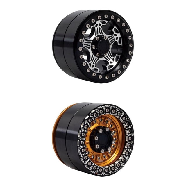 2 PCS 2 Pulgadas Rueda Llanta Aleación Para 10 Crawler Car yotijar Llanta de rueda de coche RC