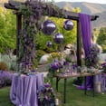 thumbnail image 2 of Yescom 20" Large Disco Ball Mirror Big Hanging Glass Decor for 70s 80s Party Events Wedding DJ Dance Club Stage Lighting Purple, 2 of 9