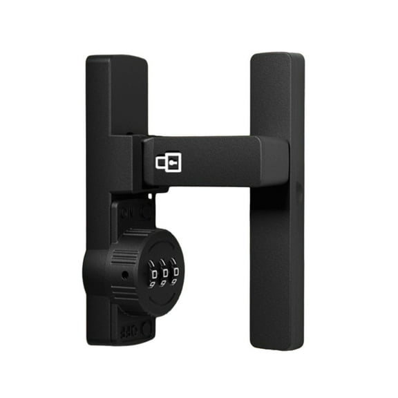 90 Degree Zinc Alloy Door Latch Lock for Sliding Barn Doors Keyless Entry Matte Black Interior Gate Lock Easy Installation