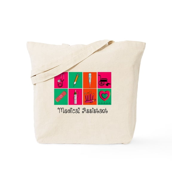 CafePress - Medical Assistant Pop Art 2 Tote Bag - Unisex Canvas Tote Bag, Beige, 1-Piece