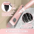 thumbnail image 3 of INWEJIA 2in1 Pink Squeezy Scrubber Floor Brush Scrubber, 58.66 inch Long Handle Grout Brush , 180° Rotatable Scrubber Cleaning Squeegee, 3 of 7