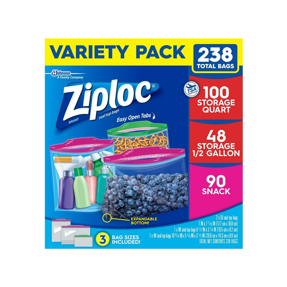 1 2 gallon ziploc bags walmart