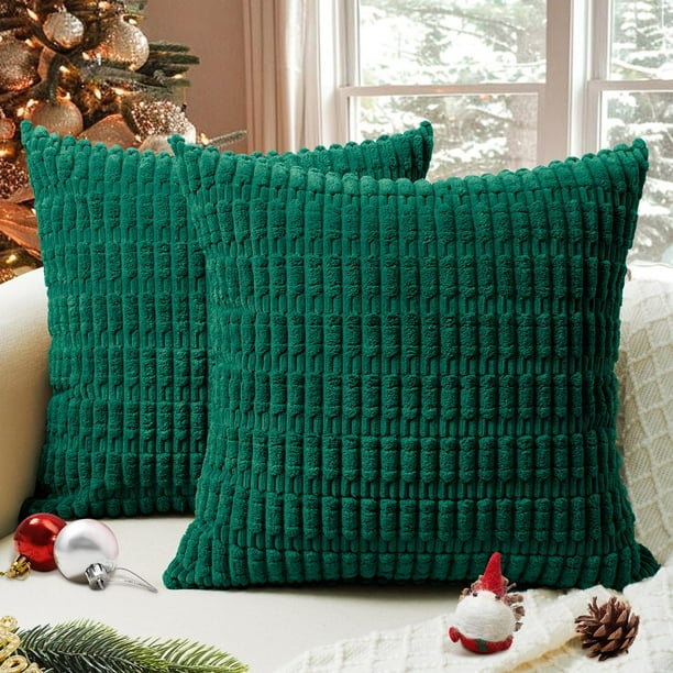 Funda de almohada decorativa Softalker 41 x 41 cm, pana suave, paquete de 2