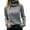 Grey, variant on KDFJPTH Women Solid Color Long Sleeve Cowl Neck Pullover Sweater