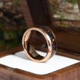 thumbnail image 6 of Fire Opal&Blue Sandstone Tungsten Ring Wedding Band Anniversary Ring, 6 of 6