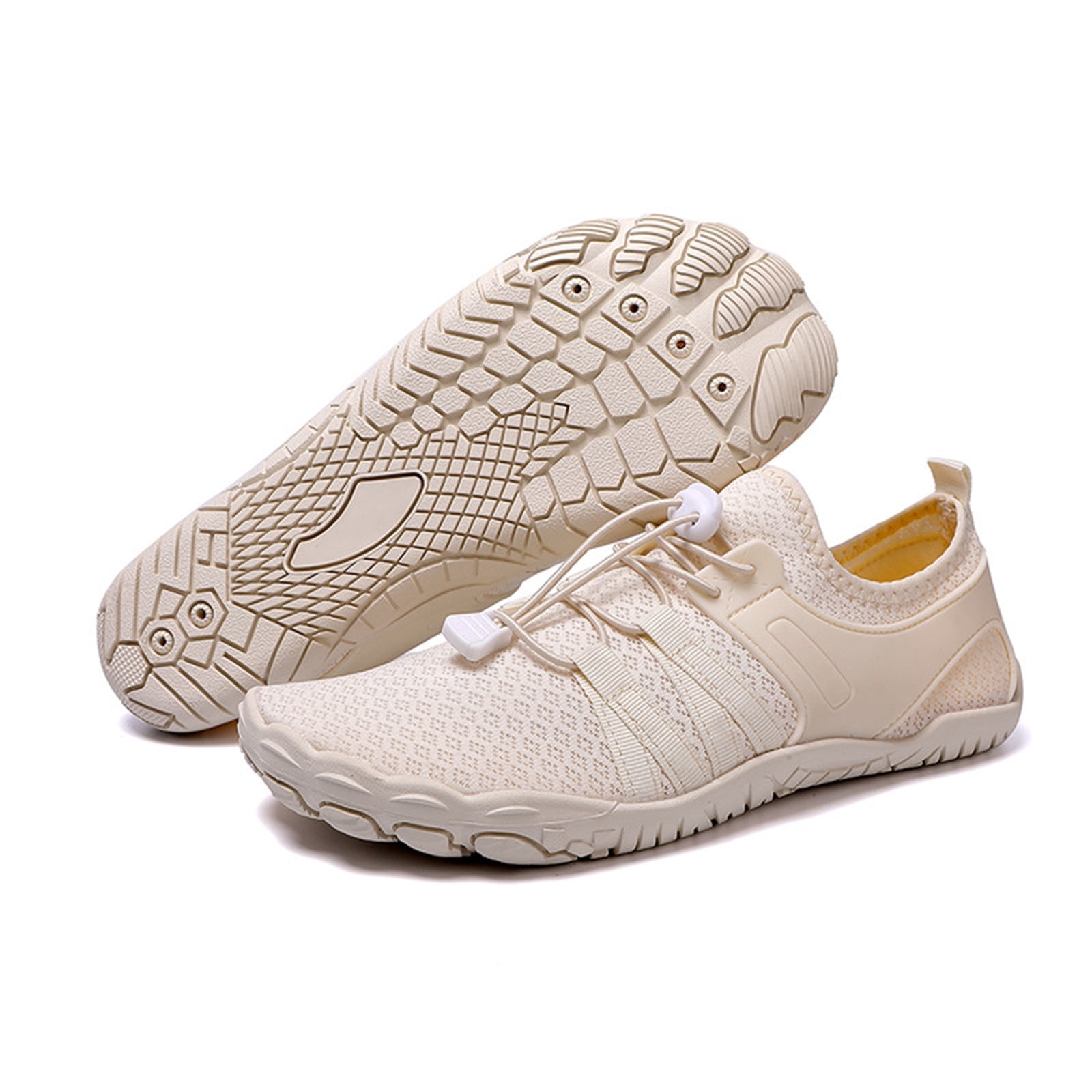 KANG Fashion Unisex Outdoor River-Trekking Shoes, Non-Slip, Water-Resistant Aqua Shoes for Hiking, the Beach, the Pool, the Gym, and Outdoor Sports with a Flexible, Protective Sole Beige 42
