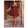 thumbnail image 5 of Vestido BEAUDRM para mujer, talla grande, bordado floral, 5 of 5