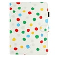 thumbnail image 6 of ELEHOLD Leather Case for iPad 10th Gen 10.9" 2022, Cute Point Pattern with Card Slots Auto Wake/Sleep Function Cover Kickstand Magnetic Clasp Shockproof Protective Case, White +Colorful, 6 of 8