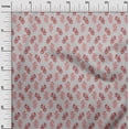 thumbnail image 2 of oneOone Cotton Jersey Light Gray Fabric Floral Block Sewing Craft Project Fabric Printed By Yard 58 Inches Wide, 2 of 4