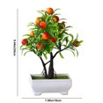 thumbnail image 3 of Fiudx Artículos en oferta con ofertas flash Plantas en macetas de bonsái con flores artificiales simuladas, decoración para sala de estar, mesa de comedor, decoración de plantas en macetas compuestas, 3 of 6