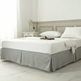 NEWEEN Pleated Queen Bed Skirt 15Inch Tailored Drop Easy Fit Bed