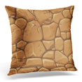 thumbnail image 1 of BOSDECO Taie d'Oreiller Pierre Verte en Couleurs Marron Housse de Coussin 16x16 Pouces, 1 of 1