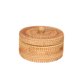 thumbnail image 1 of Autumn vine woven round storage box Tea Dim sum snack storage basket Chess storage basket Straw woven tape, 1 of 4