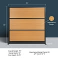 thumbnail image 5 of Luxor Beechwood Aesthetic Modular Wall Room Divider System - 70" W x 70" H, Freestanding, 5 of 7