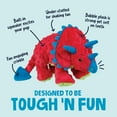 thumbnail image 4 of goDog Dino Frills Squeaky Plush Toy for Dogs with Chew Guard Technology for Stronger & Longer Play, Soft & Durable with Built-In Squeaker, Red, Large, 4 of 8