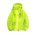 thumbnail image 3 of Men's Nylon Spandex Jacket | Hoodie With Zipper Pockets Long Sleeve Hooded Pullover Lightweight Breathable Casual Outdoor Walking Travel Work Streetwear Father's Day | Zenithor,Green XL, 3 of 7