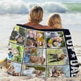 thumbnail image 3 of AISENIN Custom Dad Throw Blanket with photo for Dad Customized Fathers Day Birthday Gifts Photos Collage Blanket Personalized from Daughter, 3 of 5