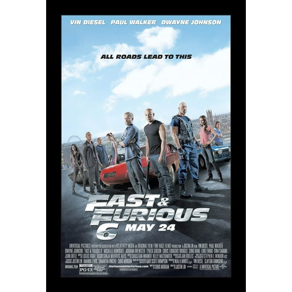 FAST & FURIOUS 6 - 11x17 Framed Movie Poster