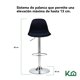 thumbnail image 5 of Banco Silla De Comedor Giratorio Respaldo Set 2pzs Cafeteria negro 1, 5 of 7