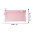 thumbnail image 2 of Large Pencil Case Clearance, Transparent Mesh Pencil Bag Large Capacity Zipper Storage Bag Student Exam Special Portable Pencil Bag Stationery Bag Back to College, 2 of 6