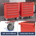 thumbnail image 5 of 5-Drawer Tool Chest,Rolling Tool Cart with Wheels,High Capacity Tool Cabinet with Locking System for Garage, Warehouse, Workshop-Red, 5 of 7