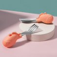 thumbnail image 5 of Make Mealtime Fun and Easy with our 2 Set Baby Toddler Silicone Stainless Steel Spoon Fork Set in a Cute and Gender-Neutral Style, Perfect for Feeding and Cutlery Training, Comes with a Useful Case!, 5 of 5