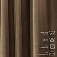 thumbnail image 4 of 3S Brother's Extra Long Solid Luxury Matte Velvet Soft Curtain Antique Brass Single Panel Hanging Back Tap & Rod Pocket Home Décor 5-25 Feet Custom Made Curtains -Made in Turkey Each(52"x84"), 4 of 7