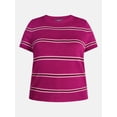 thumbnail image 6 of Terra & Sky Women's Plus Sweater Top with Short Sleeves, Lightweight, Sizes 0X-5X, 6 of 6