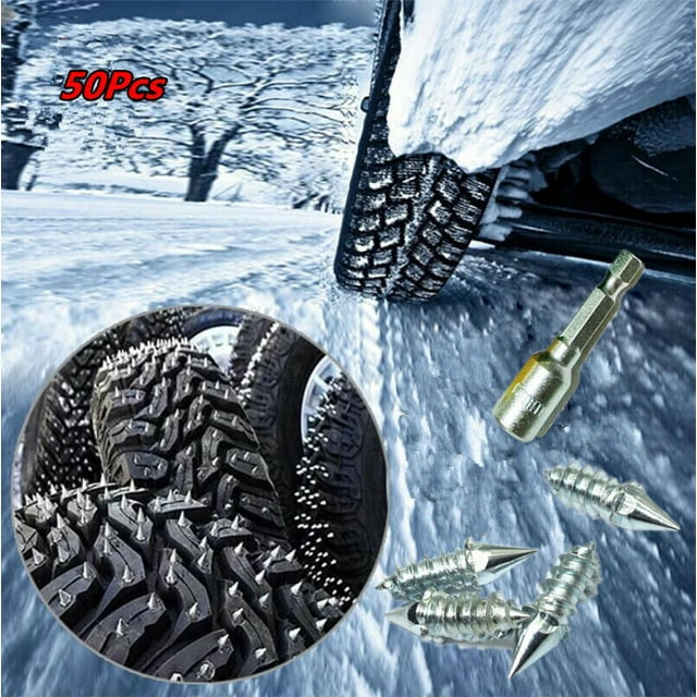 Pneus de Voiture, Vis, Clous de Neige, Roues, Clous Métalliques de Neige, 50 Pcs, Roues d'Hiver