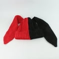 thumbnail image 5 of AWZXDE Winter Hats For Women Cute Crochet Hat With Long Rabbit Ears Color Block Design Warm Knitted Beanie For Leisure Red, 5 of 8