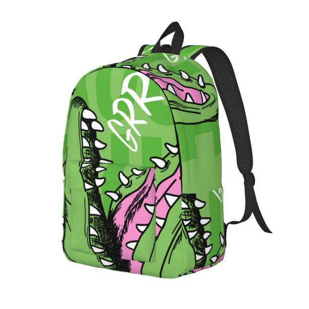 Easygdp CROCODILE HEAD Mochila de Lona Resistente para Laptop, Compatible con Laptops de 15 a 17 pulgadas, Ideal para Escuela, Trabajo y Viajes-Small