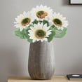 thumbnail image 4 of Artificial Sunflower, Ongmies Faux Silk Sunflowers Bouquet, Plastic Artificial Flowers Bouquet, Memorial Decoration for Cemetery, Hanging & Table Centerpieces, 4 of 7