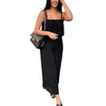 thumbnail image 4 of Frontwalk Ladies Playsuit Wide Leg Romper Cami Jumpsuits Women Casual Long Pants Bohemian Trousers Black M, 4 of 5