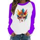 thumbnail image 2 of Xuyuer Mardi Gras Shirts for Women Shirt Funny Mask Graphic Tee Carnival Long Sleeve Shirt V Neck Top, 2 of 6