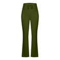 thumbnail image 6 of YUTK Women's Capri Yoga Pants - Women Solid Color Elastic Waist Sports Casual Pants with Side Pockets Army Green M, 6 of 8