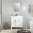 thumbnail image 7 of Wonline Modern White Bathroom Vanity with Golden Hardware, 32inch, 2 Doors, 2 Drawers, 7 of 7