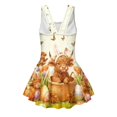thumbnail image 5 of Uourmeti Easter Highland Calf Print Girls' Skirted One-Piece Swimsuit - Quick Dry Stretch Swim Dress for Beach & Pool, Sizes 3-13 Years, 5 of 8