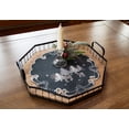 thumbnail image 2 of Embroidered Silver Reindeer on Dark Gray Doily (15" Round), 2 of 4