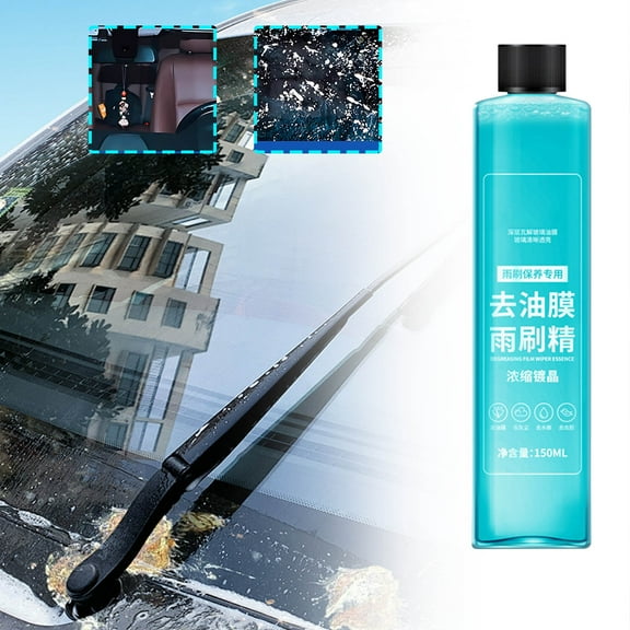 FHBVT Car Glass Degreaser Windshield Wiper Oil Film Remover 150ml Strong Concentrated Solution Streak-Free Clear View Safe Environment Vehicle Mirrors Windows Surfaces