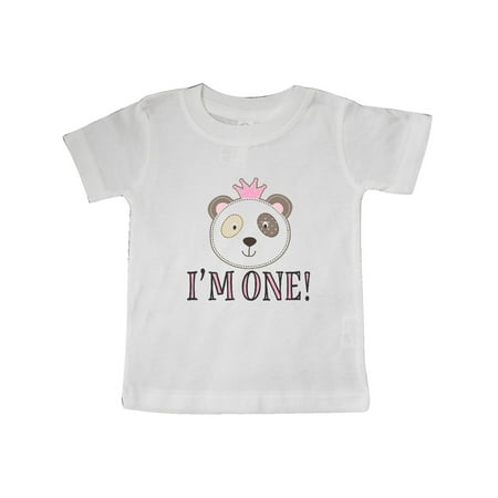 

Inktastic First Birthday Panda 1 Year Old Girl Gift Baby Girl T-Shirt