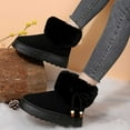 thumbnail image 2 of Xiaoxatg Women's Boots Fashionable Warm Winter Footwear with Bow for Comfort and Style 7 Black, 2 of 9