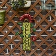 thumbnail image 2 of Attraction Design Welcome Sign for Front Door Decor Hanging Sign, Metal Flower Welcome Door Sign Wall Art Decor Hanging for Indoor Outdoor Patio Garden Yard Sign Porch Decoration 15.25X8.5In (A), 2 of 7